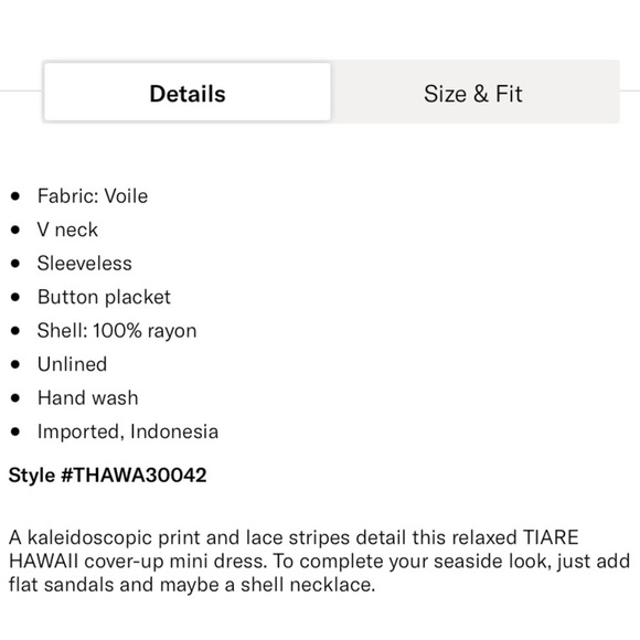 Tiare Hawaii blue lighthouse mini dress coverup one size - Picture 13 of 14